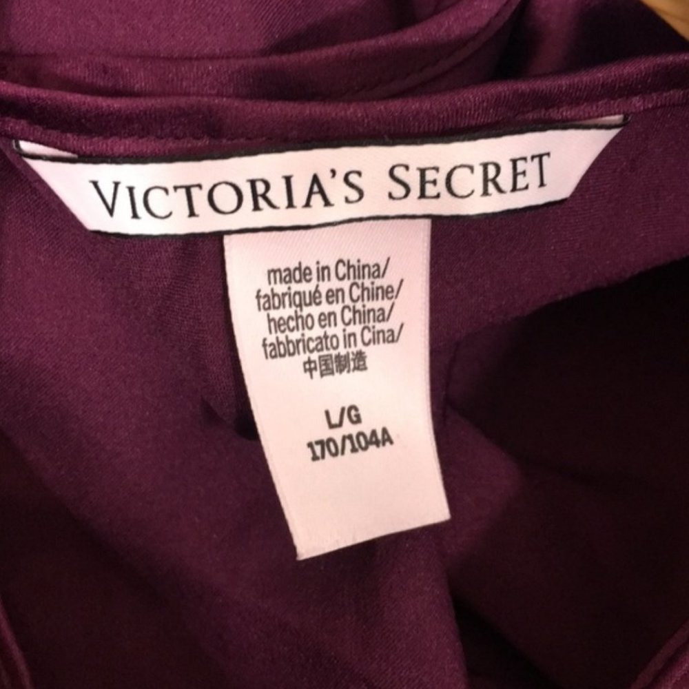 Victoria’s Secret Maroon Satin Lingerie Dress - Picture 9 of 10